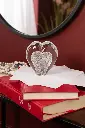 Presse-Papier Coeur En Verre Blanc J-Line-A.webp