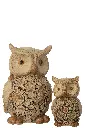 Hibou Imitation Bois L J-Line 59767-2.webp