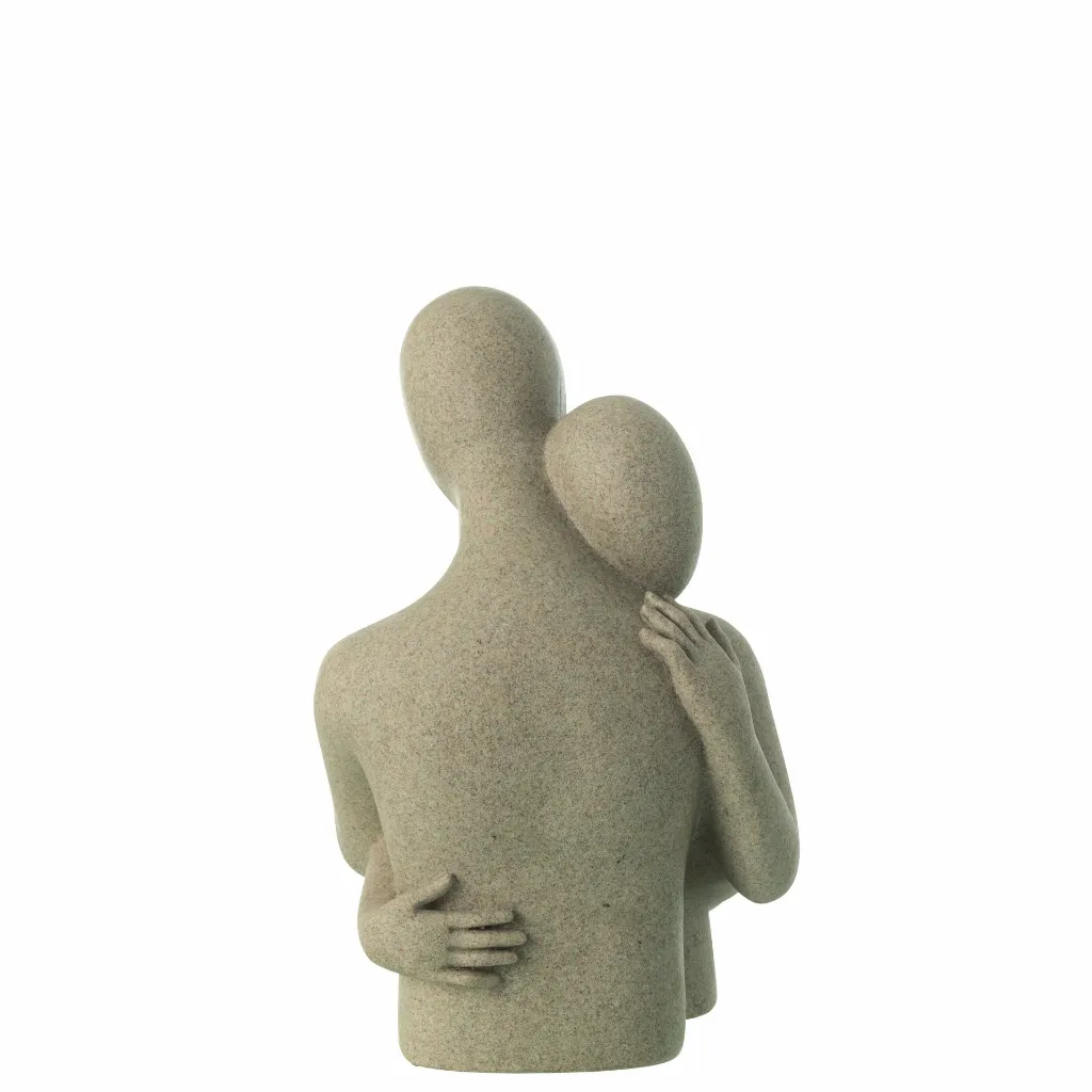 Buste Couple Calin Resine Beige J-Line 50126-3.webp