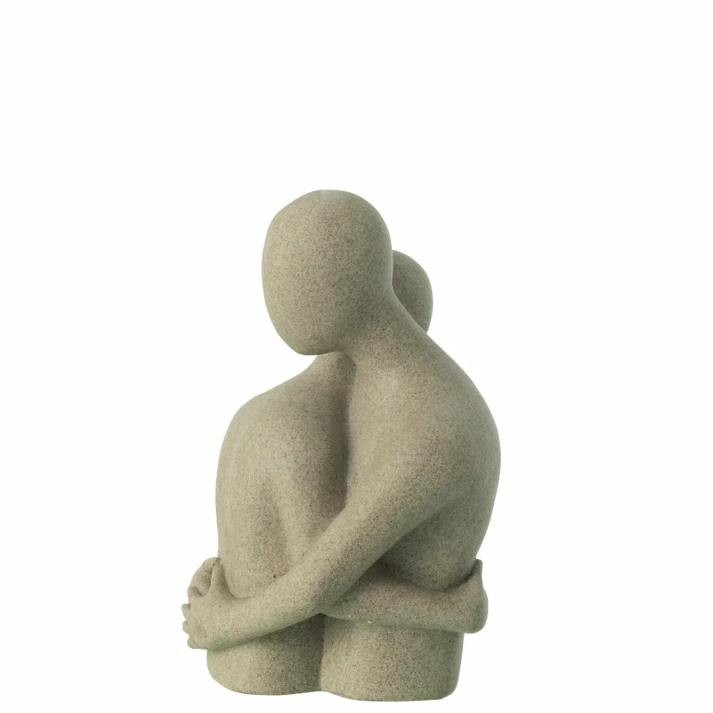 Buste Couple Calin Resine Beige J-Line 50126-4.webp