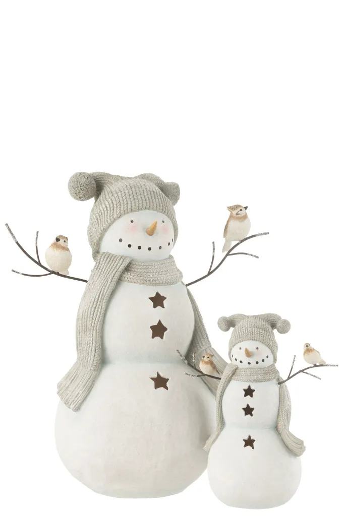 Bonhomme De Neige Oiseaux J-Line 49820-4.webp