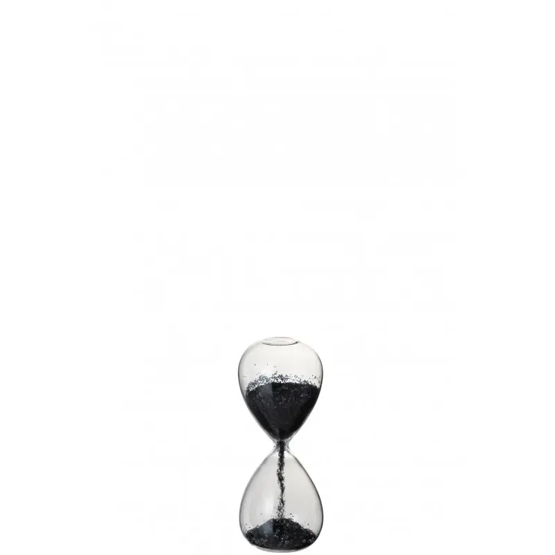 Sablier perles de verre noires Small J-Line