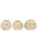 Photophore noix de coco à lignes J-Line