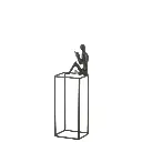 Figurine lecteur sur cube L J-Line