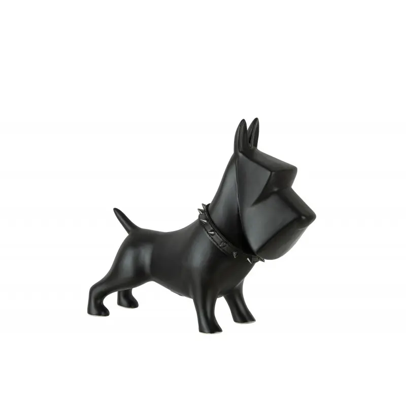 Chien céramique noir L J-Line