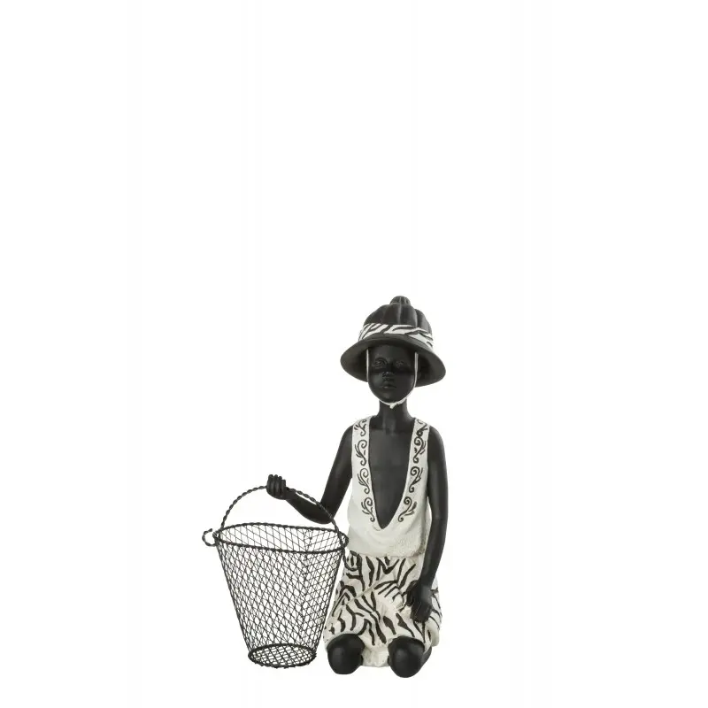 Garcon assis avec panier Ethnique J-Line