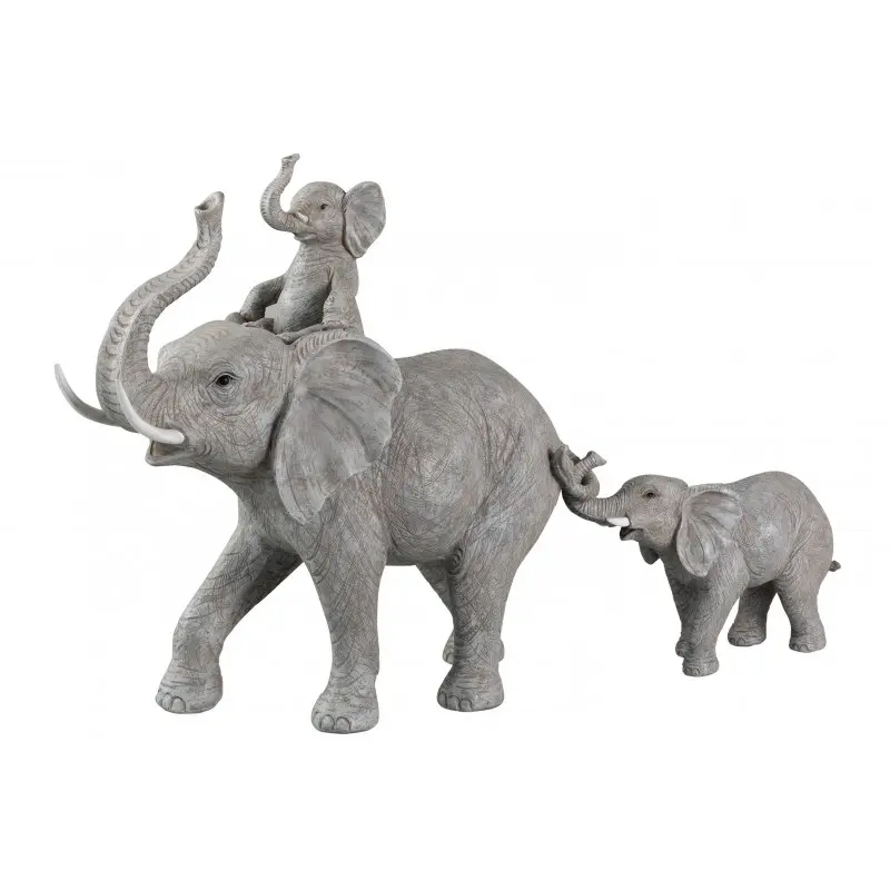 Eléphant avec bébé sur le dos J-Line