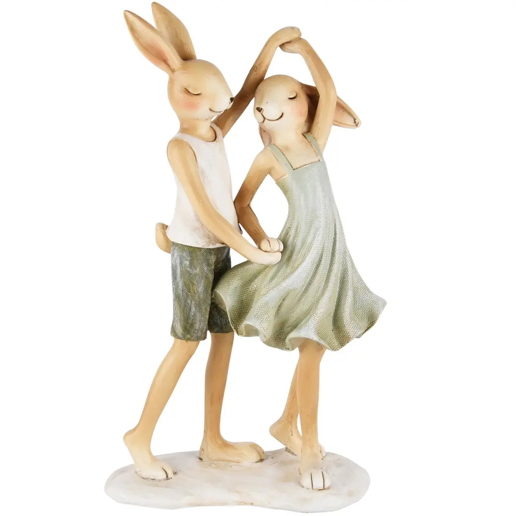 Couple de lapins dansant Dekoratief