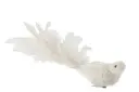 Oiseau + Clip Plumes Paillettes Blanc Large (8026) J-Line