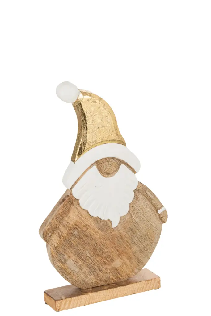 Pere Noel Bois De Manguier Naturel/Or Large (15867) J-line
