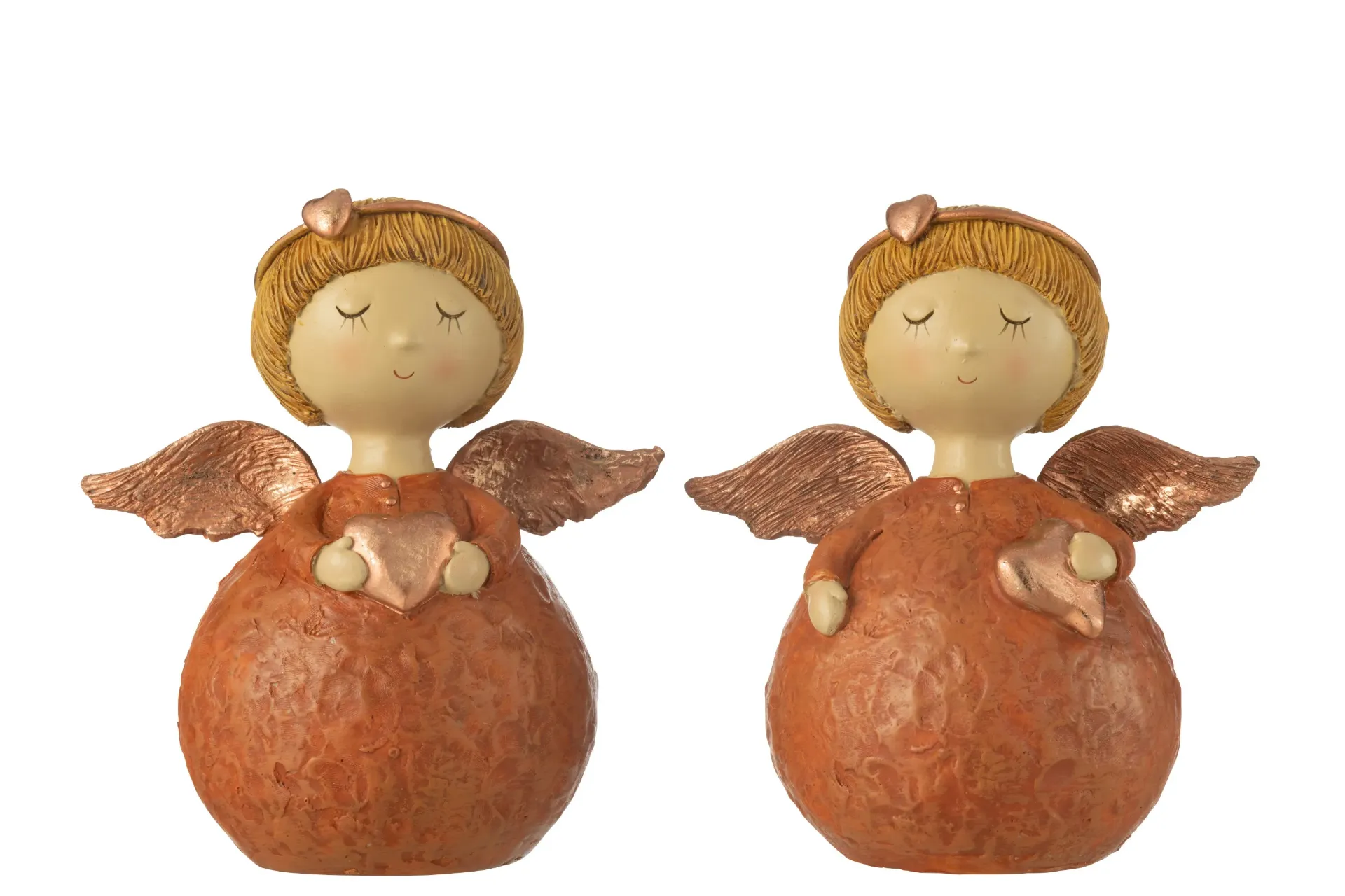 Ange Coeur Resin Cuivre Large Assortiment De 2 (45643) J-line