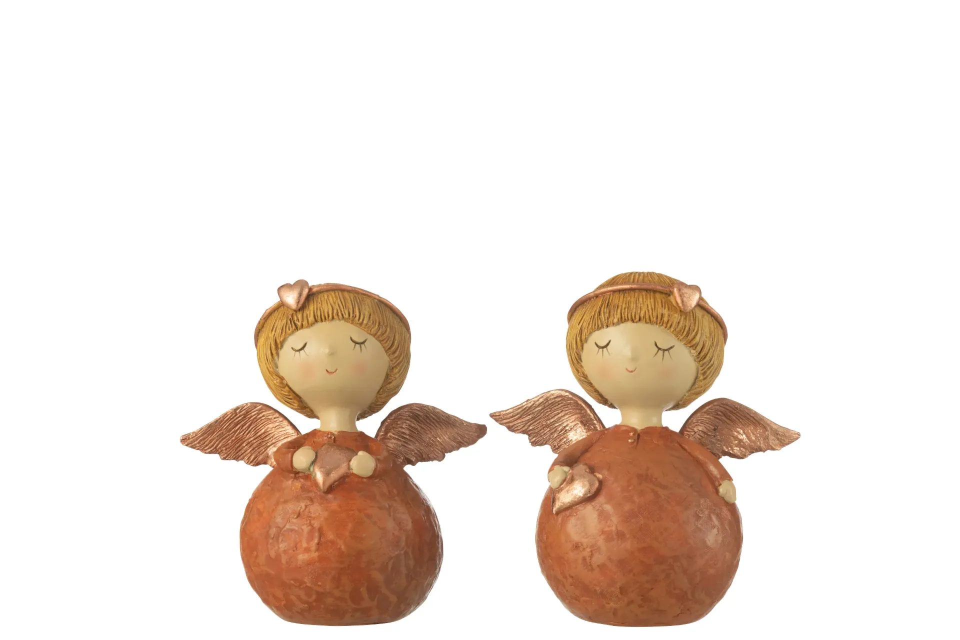 Ange Coeur Resin Cuivre Medium Assortiment De 2 (45642) J-line