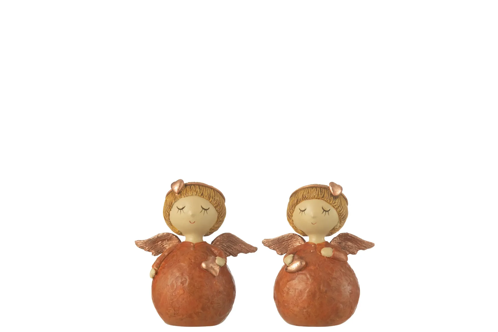 Ange Coeur Resin Cuivre Small Assortiment De 2 (45641) J-line