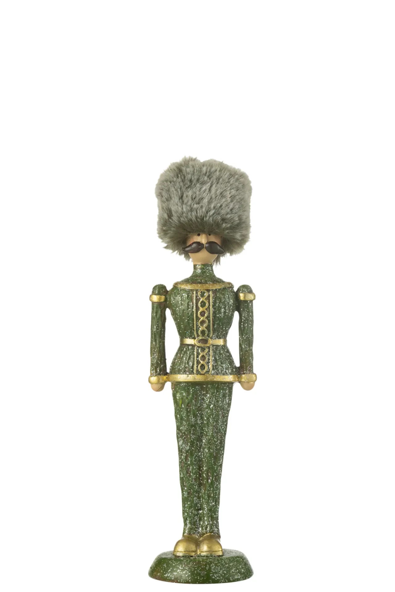 Casse-Noisette Fourrure Chapeau Paillettes Resin Vert Medium (45592) J-line