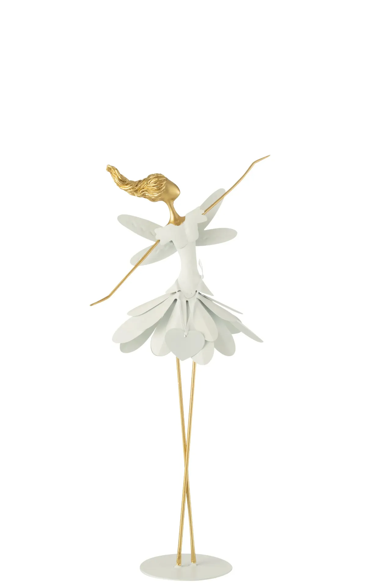 Fee Coeur Label Metal Blanc/Or Medium (45575) J-line