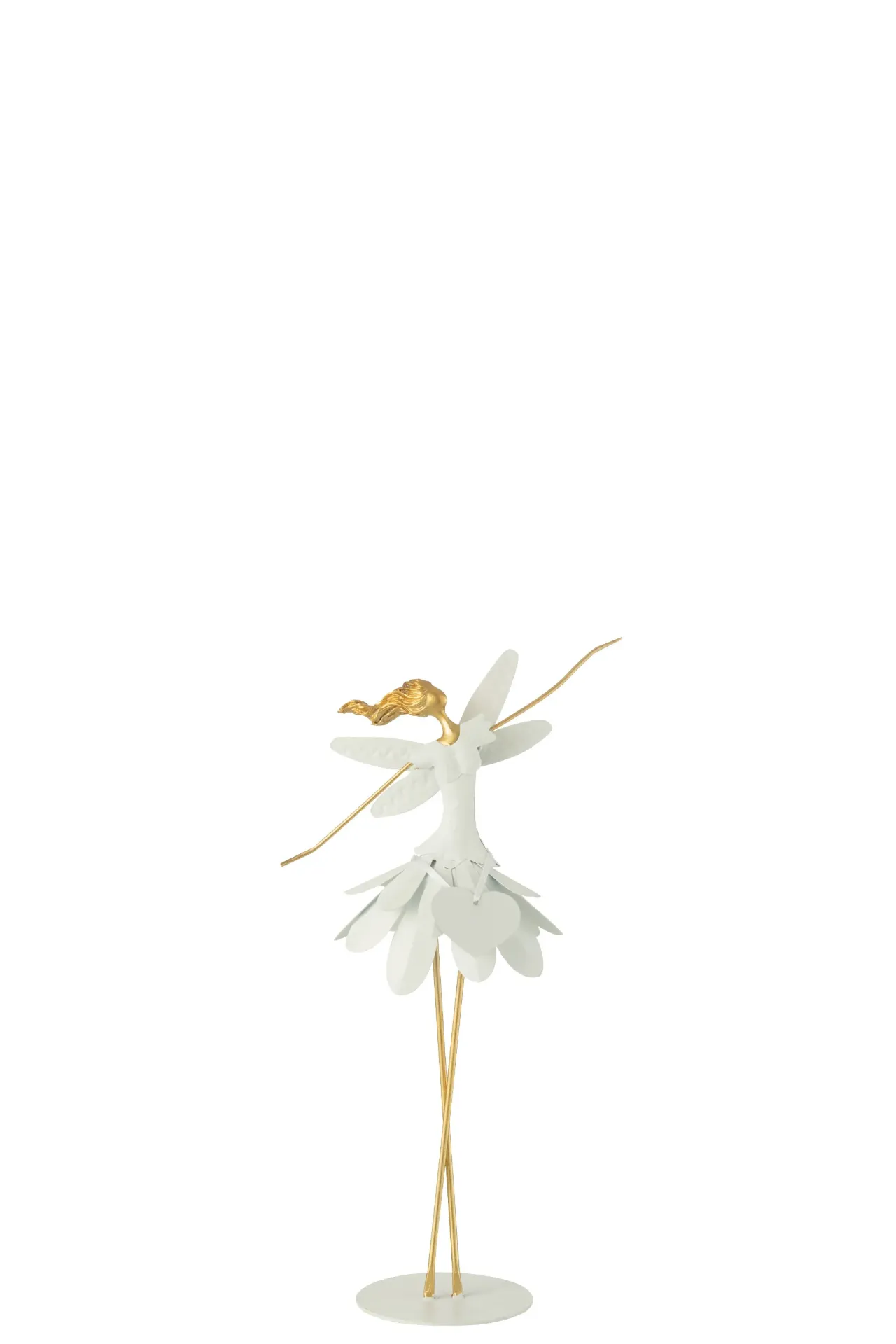 Fee Coeur Label Metal Blanc/Or Small (45574) J-line