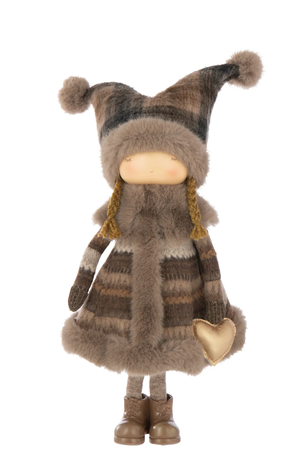 Fille Holding Heart Polyester Multicolore Large (59668) J-line