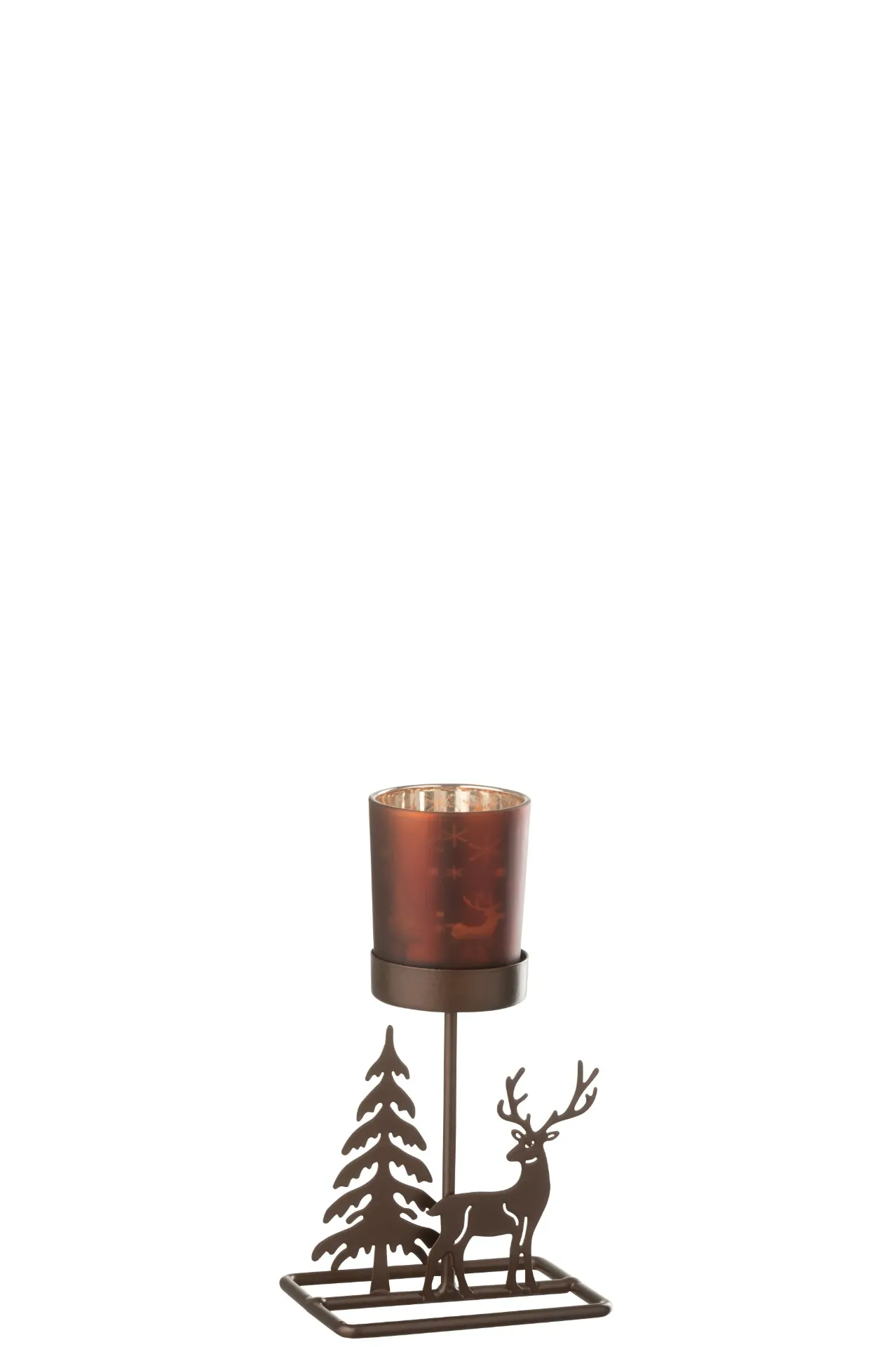 Photophore Hiver Fer Rouille/Marron (58384) J-line
