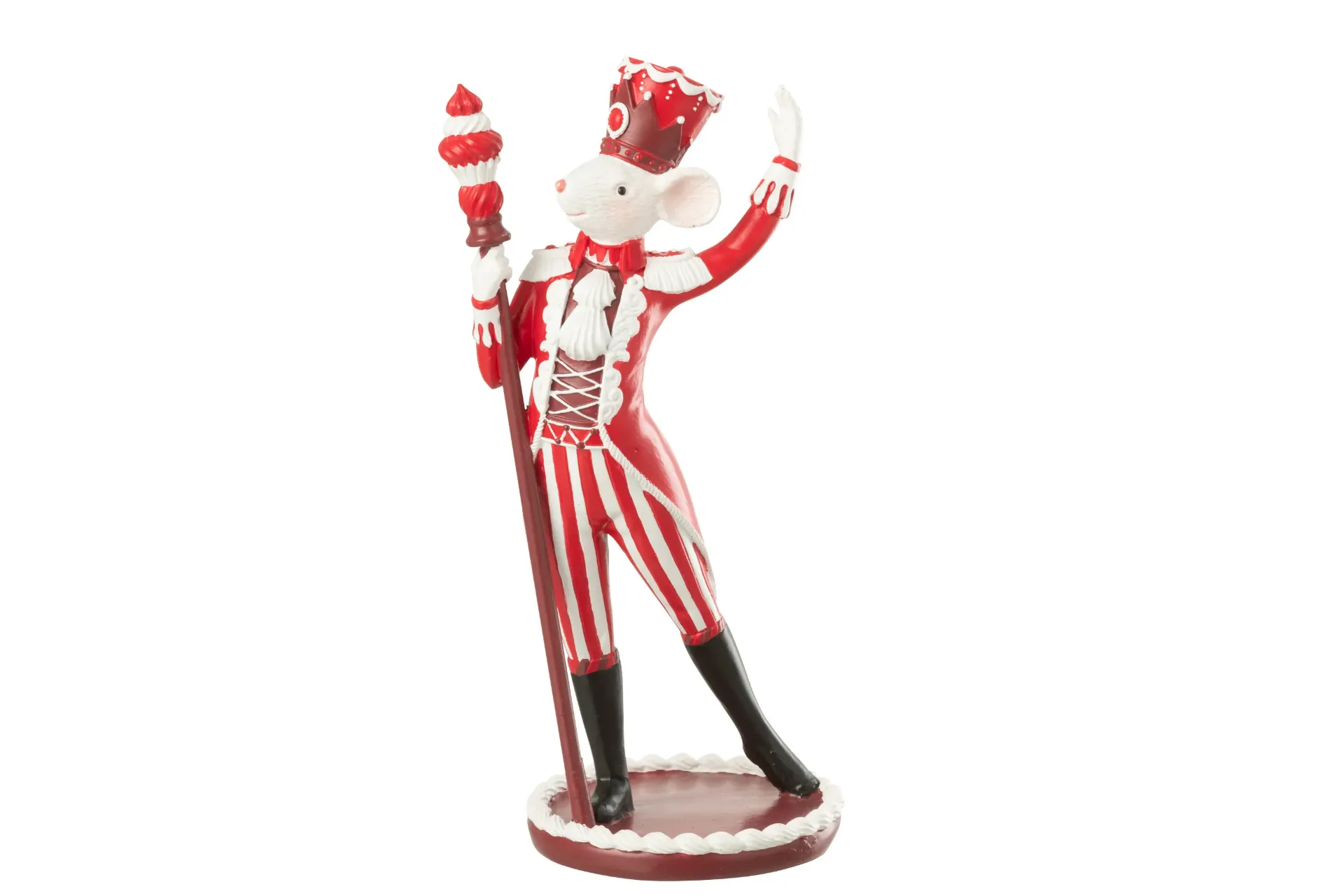 Souris Cirque + Gâteau Poudre De Chaux Rouge Noël/Blanc (55666) J-line