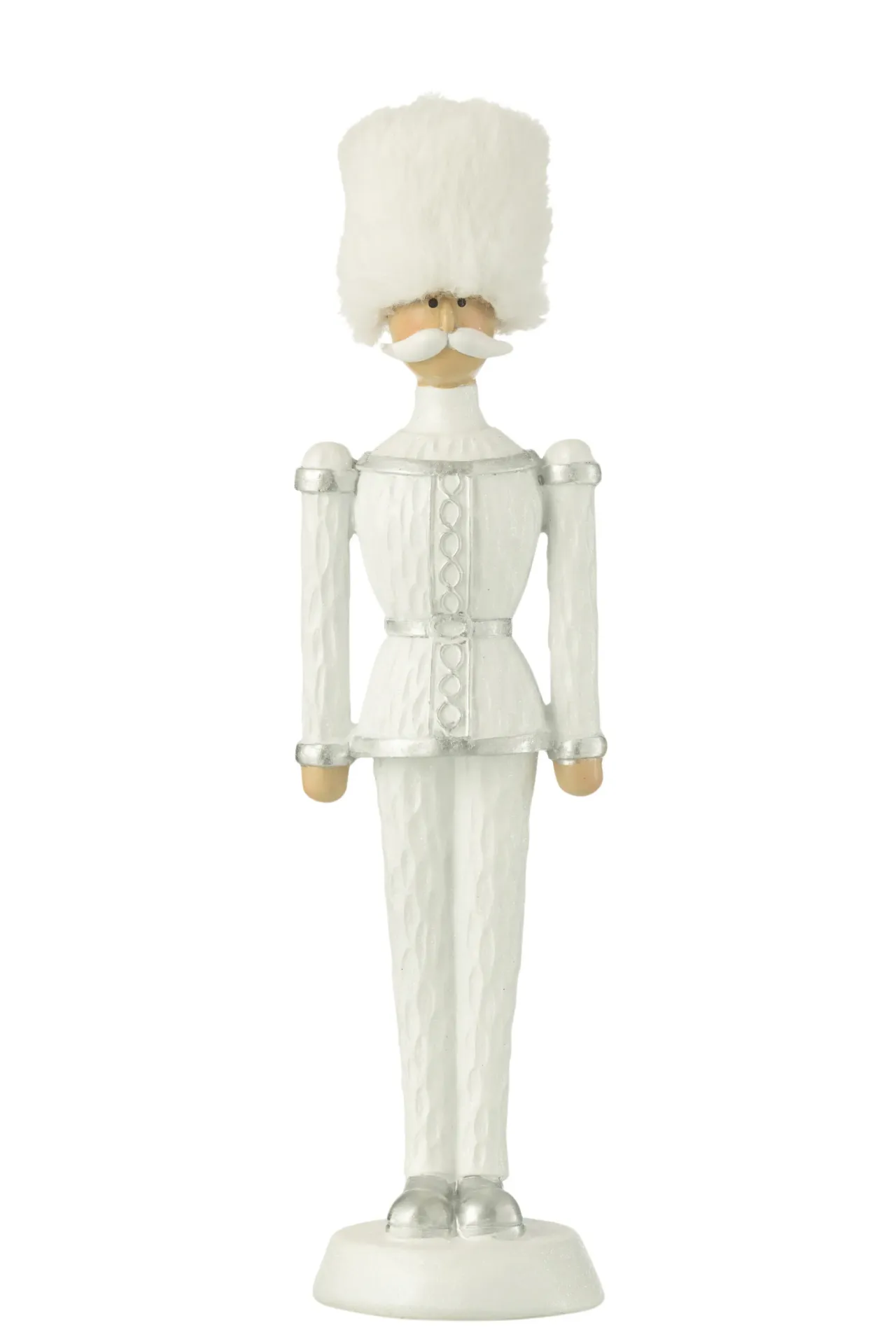 Casse-Noisette Fourrure Chapeau Paillettes Resin Blanc Large (45584) J-line