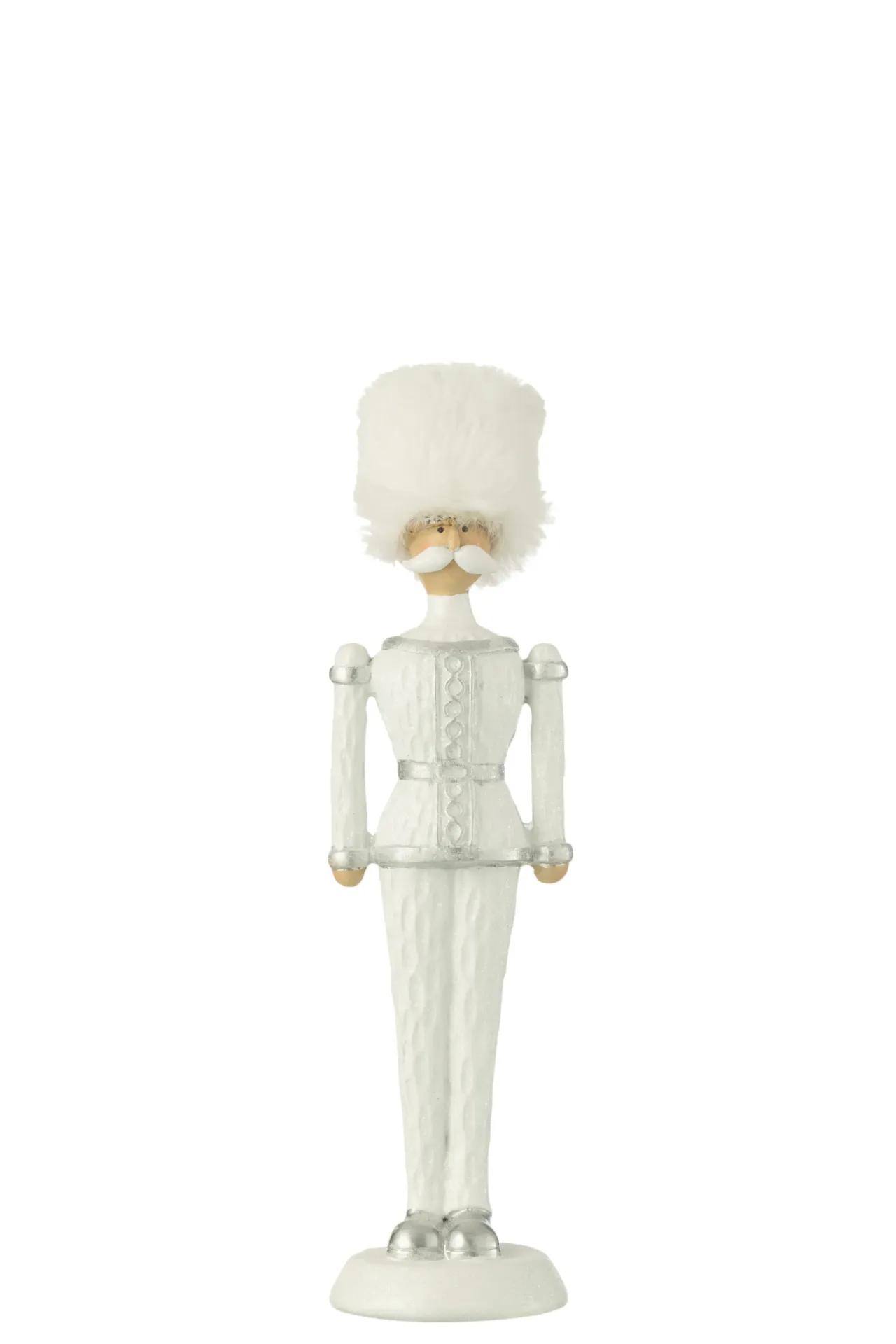 Casse-Noisette Fourrure Chapeau Paillettes Resin Blanc Medium (45583) J-line