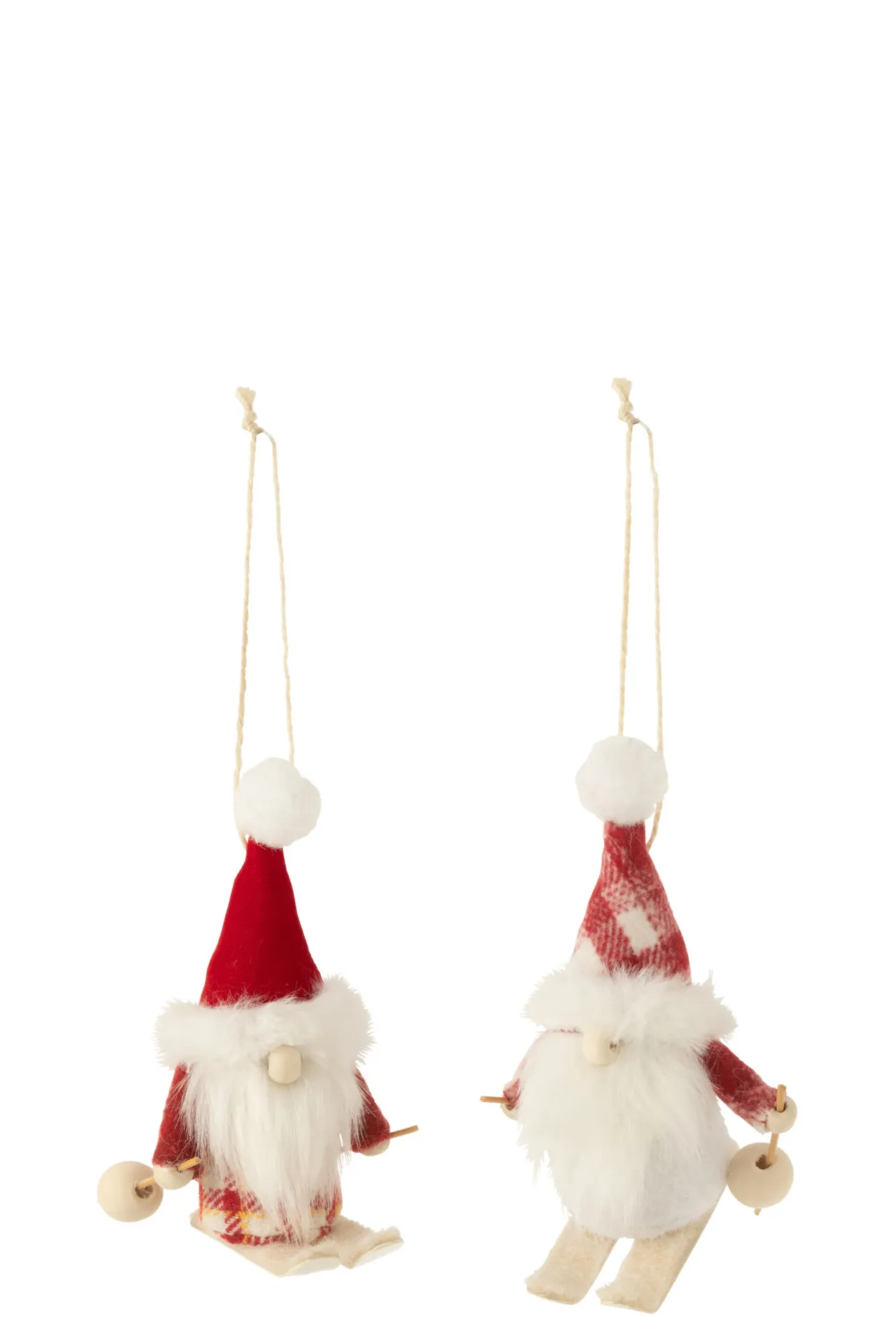 Lutin Suspension Textile Rouge/Blanc Assortiment De 2 (36895) J-line