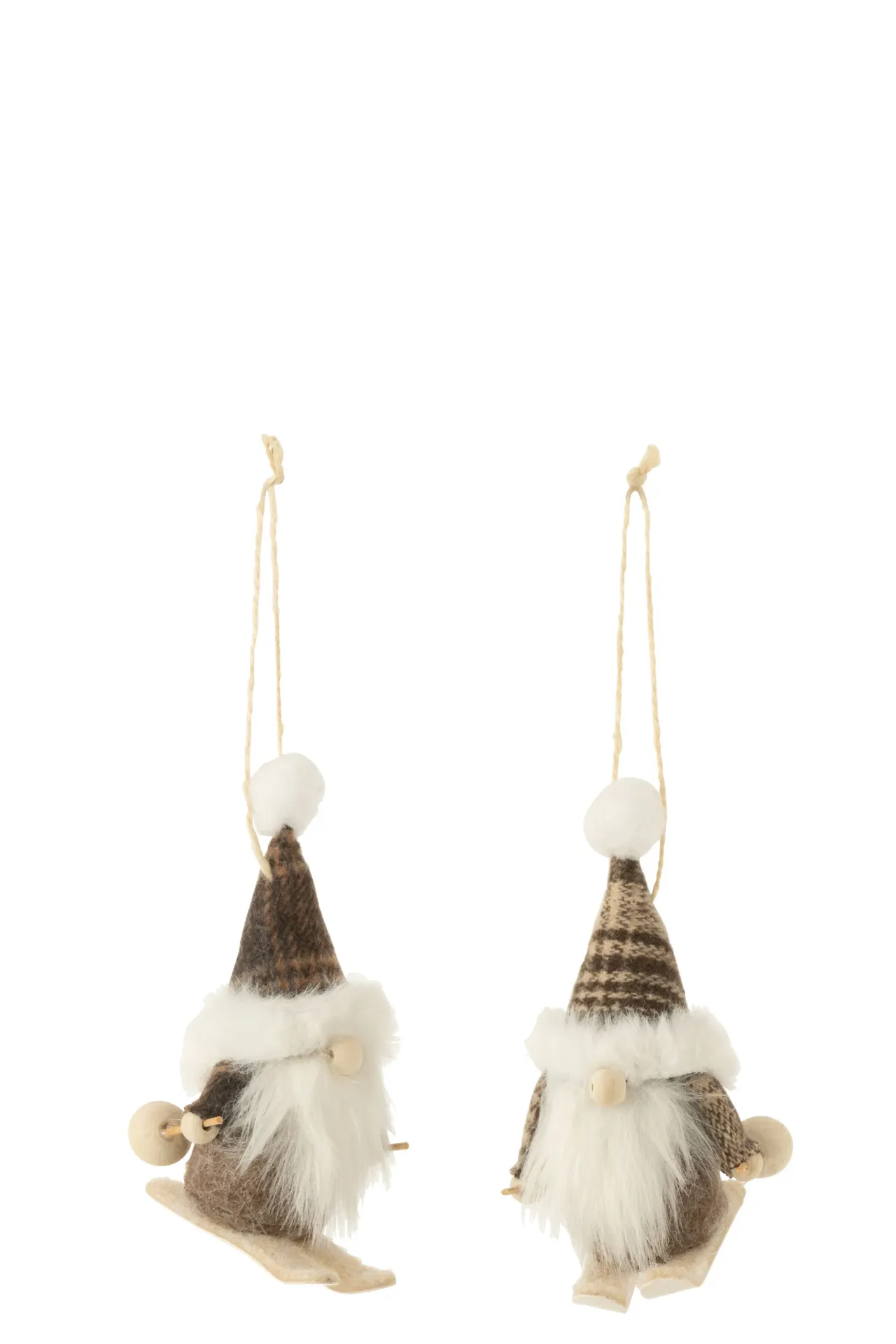 Lutin Suspension Textile Marron/Beige Assortiment De 2 (36916) J-line
