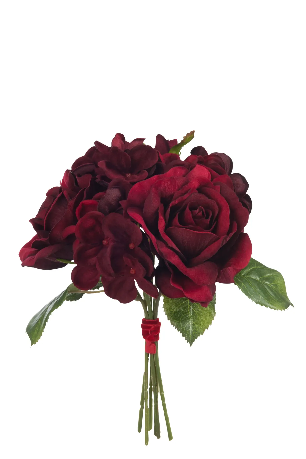 Bouquets Roses/Hydrangea Rouge Fonce (27562) J-line