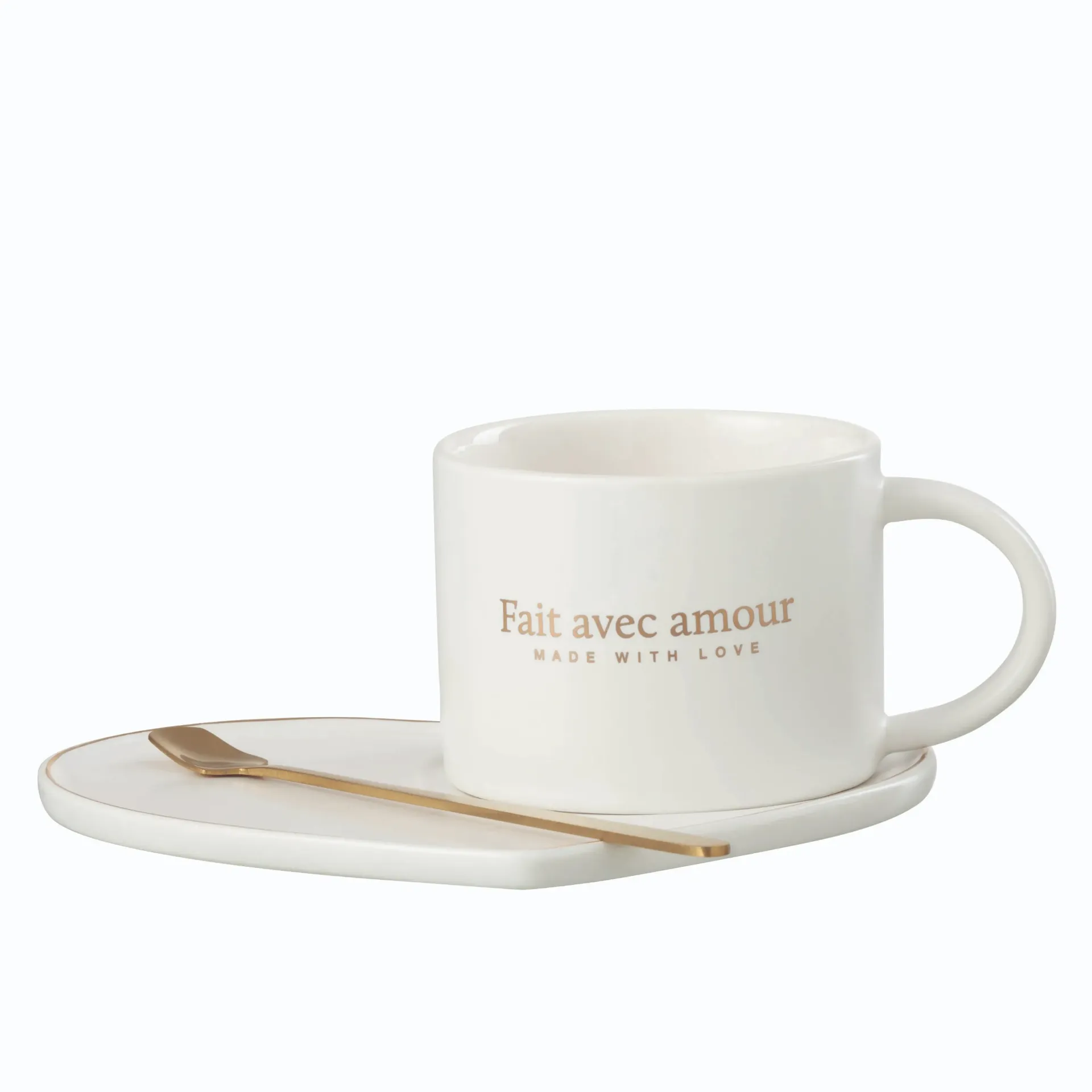 [27900] Tasse + Soucoupe + Cuillere Coeur J-line