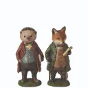 Renard et hérisson en costume J-Line