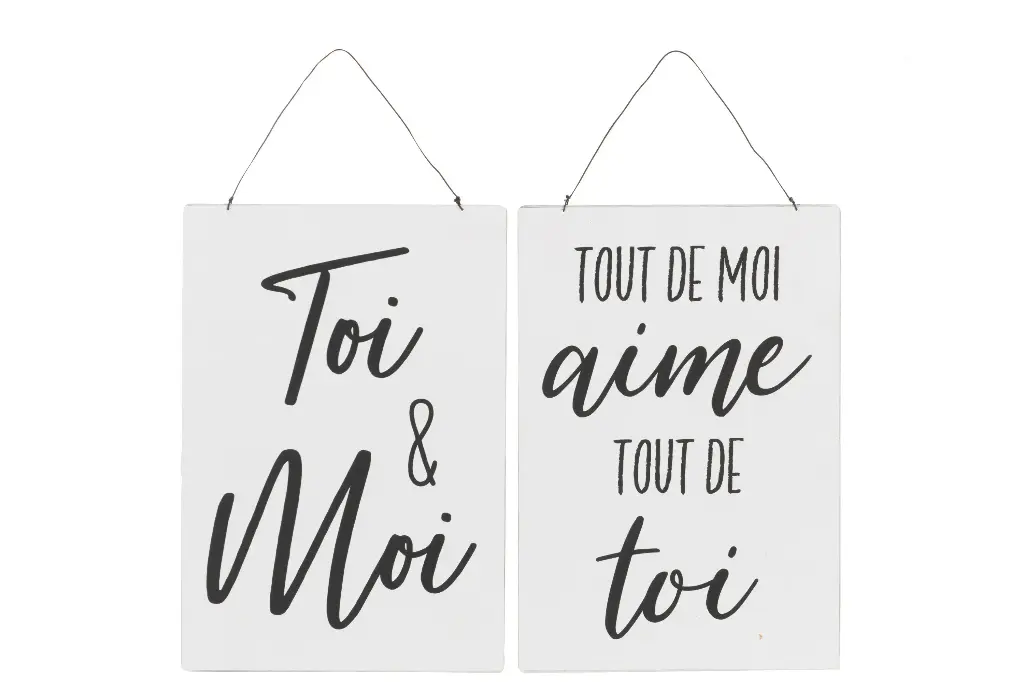 Pancarte Textes Anglais/Francais J-Line