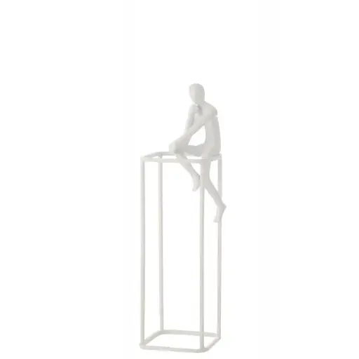 [23577] Figurine pensive sur cube J-Line