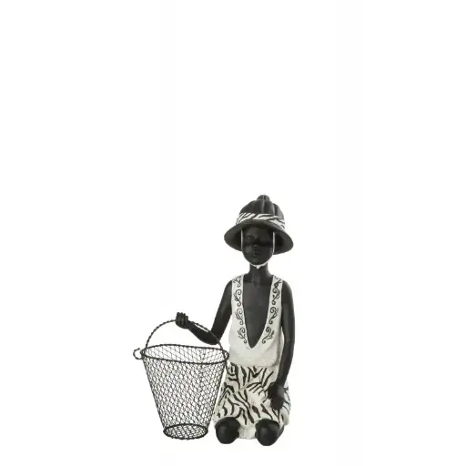 [32721] Garcon assis avec panier Ethnique J-Line