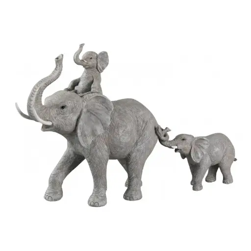 [90575] Eléphant avec bébé sur le dos J-Line