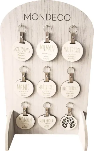 Porte-clés avec texte Mondeco