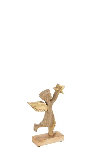 Ange + Etoile Bois De Manguier Aluminium Naturel/Or Small (15862) J-line